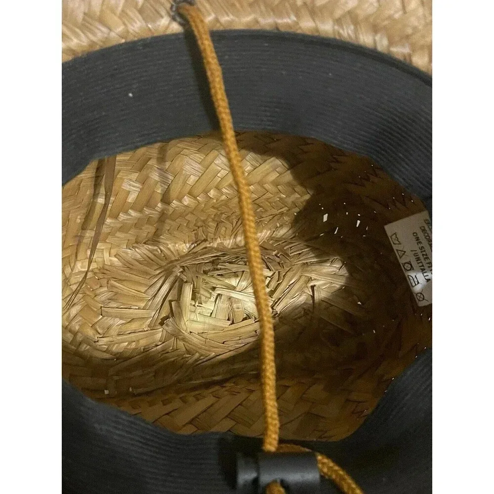 Jurassic World Straw Safari Sun Hat Draw Cord Adult OSFM 100% Straw Comfort Band